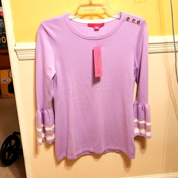 Lilly Pulitzer Callee Sweater in "Lilac Freesia" Size S NWT - Picture 1 of 8